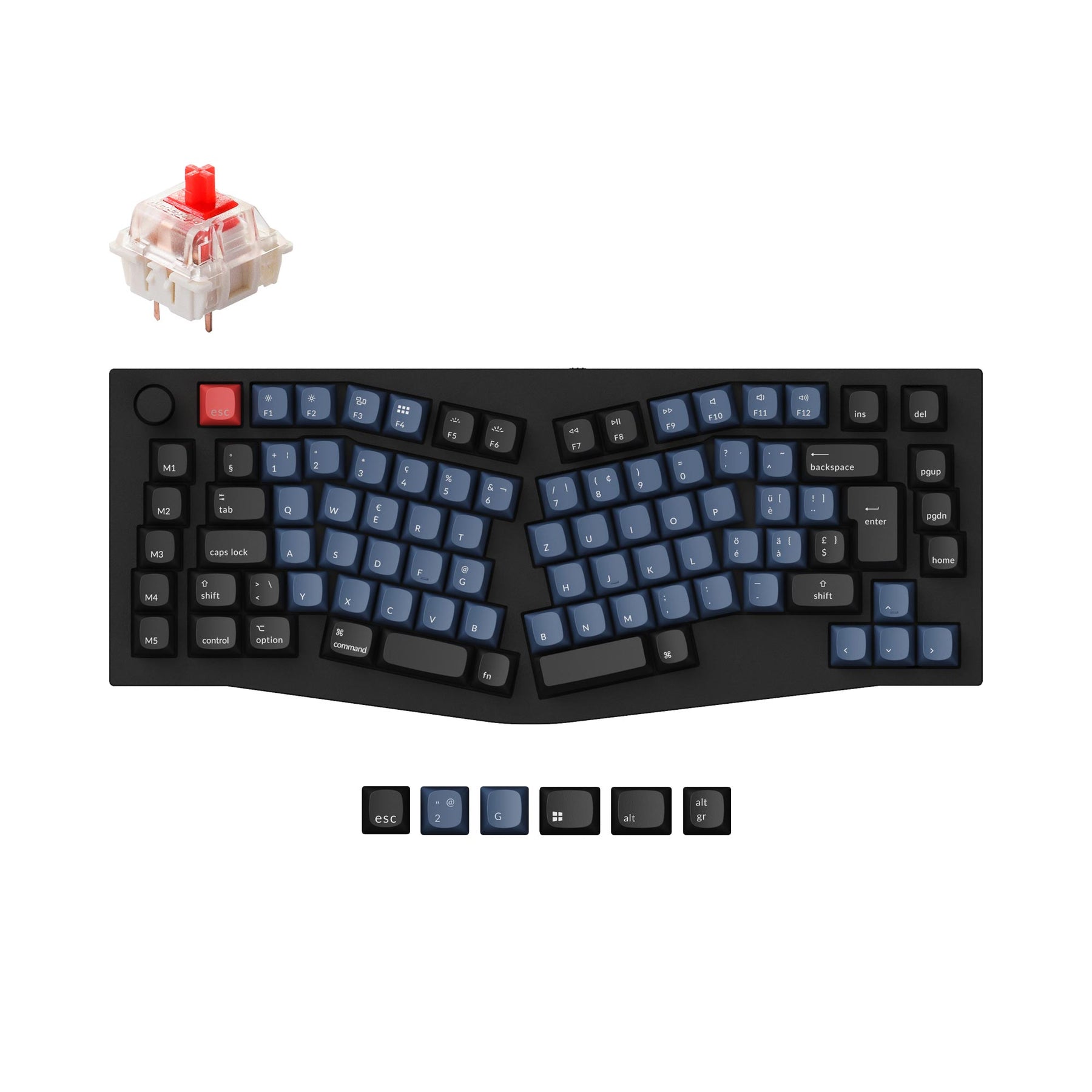 Keychron Q10 (Alice Layout) QMK Custom Mechanical Keyboard ISO Layout Collection