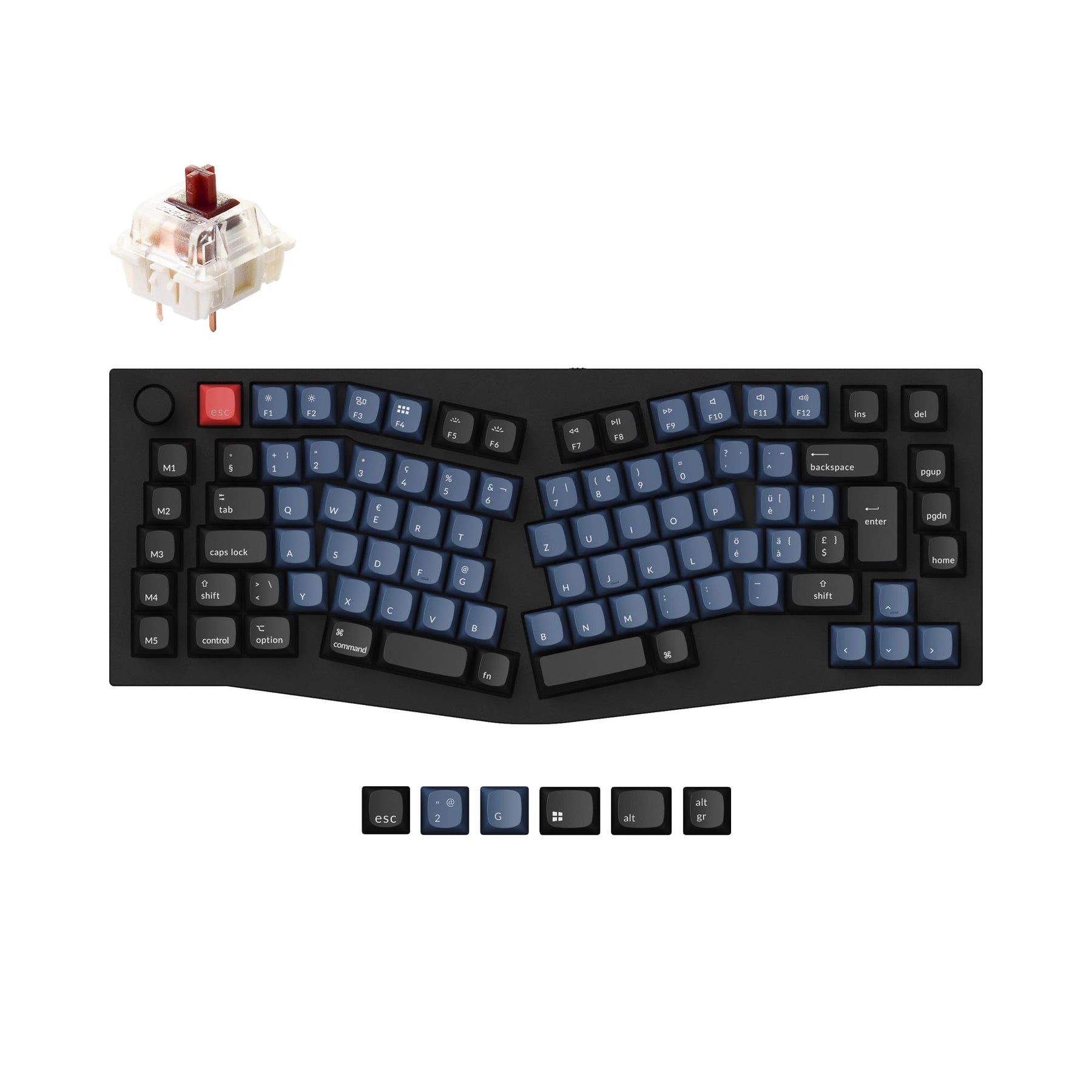 Keychron Q10 (Alice Layout) QMK Custom Mechanical Keyboard ISO Layout Collection