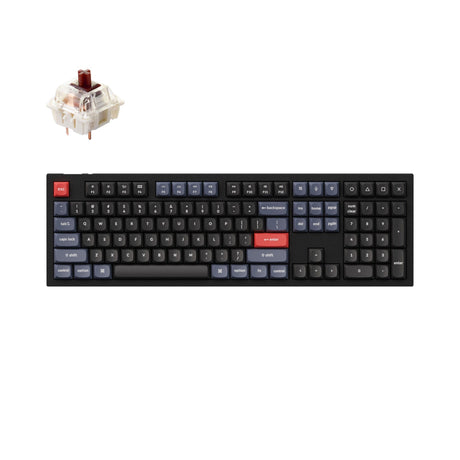 Keychron Q6 QMK/VIA custom mechanical keyboard full size aluminum for Mac Windows Linux fully assembled black frame with Gateron G Pro switch brown