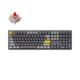 Keychron Q6 QMK/VIA custom mechanical keyboard full size aluminum for Mac Windows Linux fully assembled grey frame with Gateron G Pro switch red