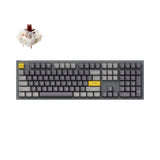 Keychron Q6 QMK/VIA custom mechanical keyboard full size aluminum for Mac Windows Linux fully assembled grey frame with Gateron G Pro switch brown