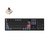 Keychron Q6 QMK/VIA custom mechanical keyboard knob version full size aluminum for Mac Windows Linux fully assembled black frame with Gateron G Pro switch brown