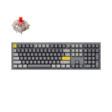 Keychron Q6 QMK/VIA custom mechanical keyboard knob version full size aluminum for Mac Windows Linux fully assembled grey frame with Gateron G Pro switch red