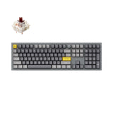 Keychron Q6 QMK/VIA custom mechanical keyboard knob version full size aluminum for Mac Windows Linux fully assembled grey frame with Gateron G Pro switch brown