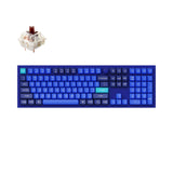 Keychron Q6 QMK/VIA custom mechanical keyboard knob version full size aluminum for Mac Windows Linux fully assembled blue frame with Gateron G Pro switch brown