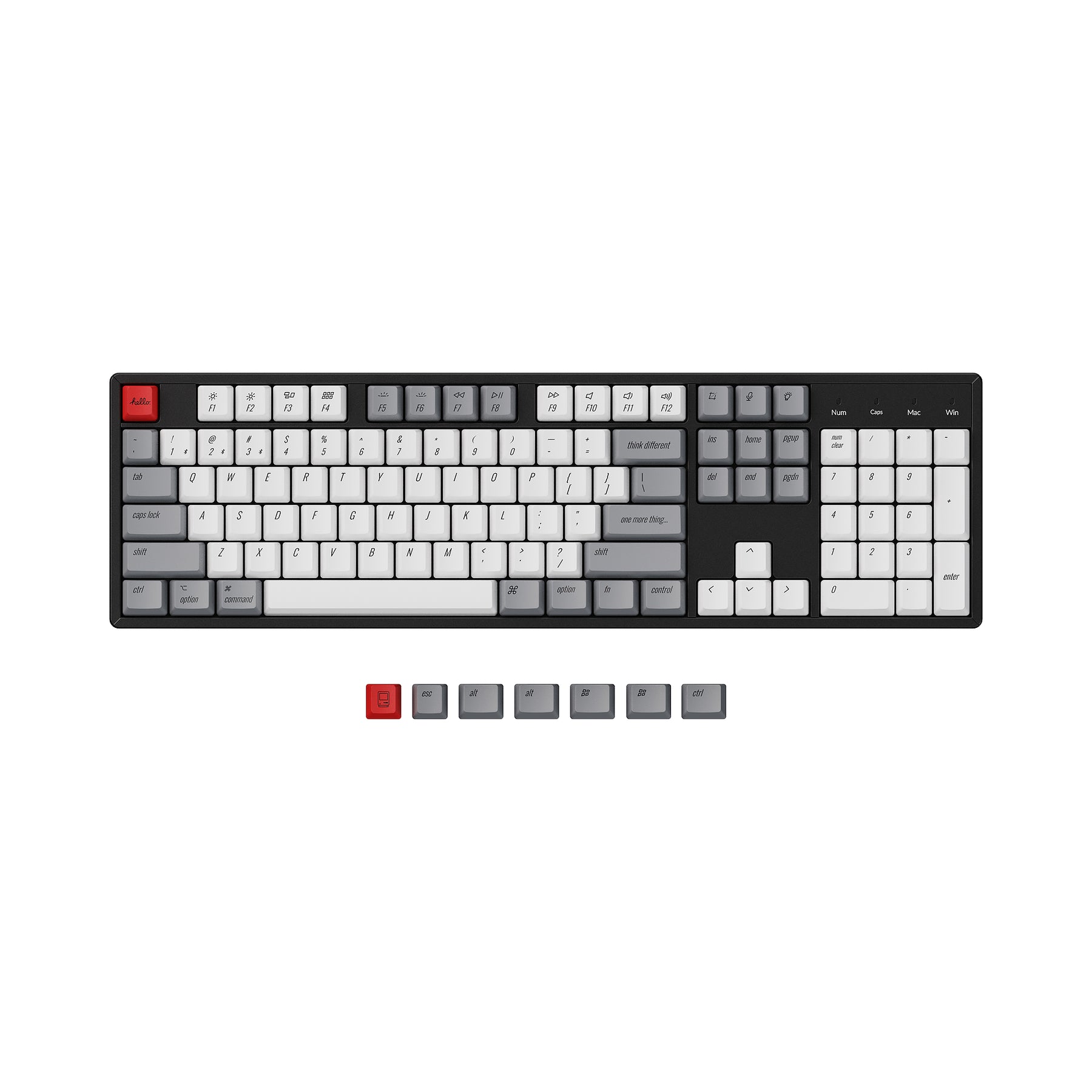 Keychron OEM Profile PBT Retro Keycap Set