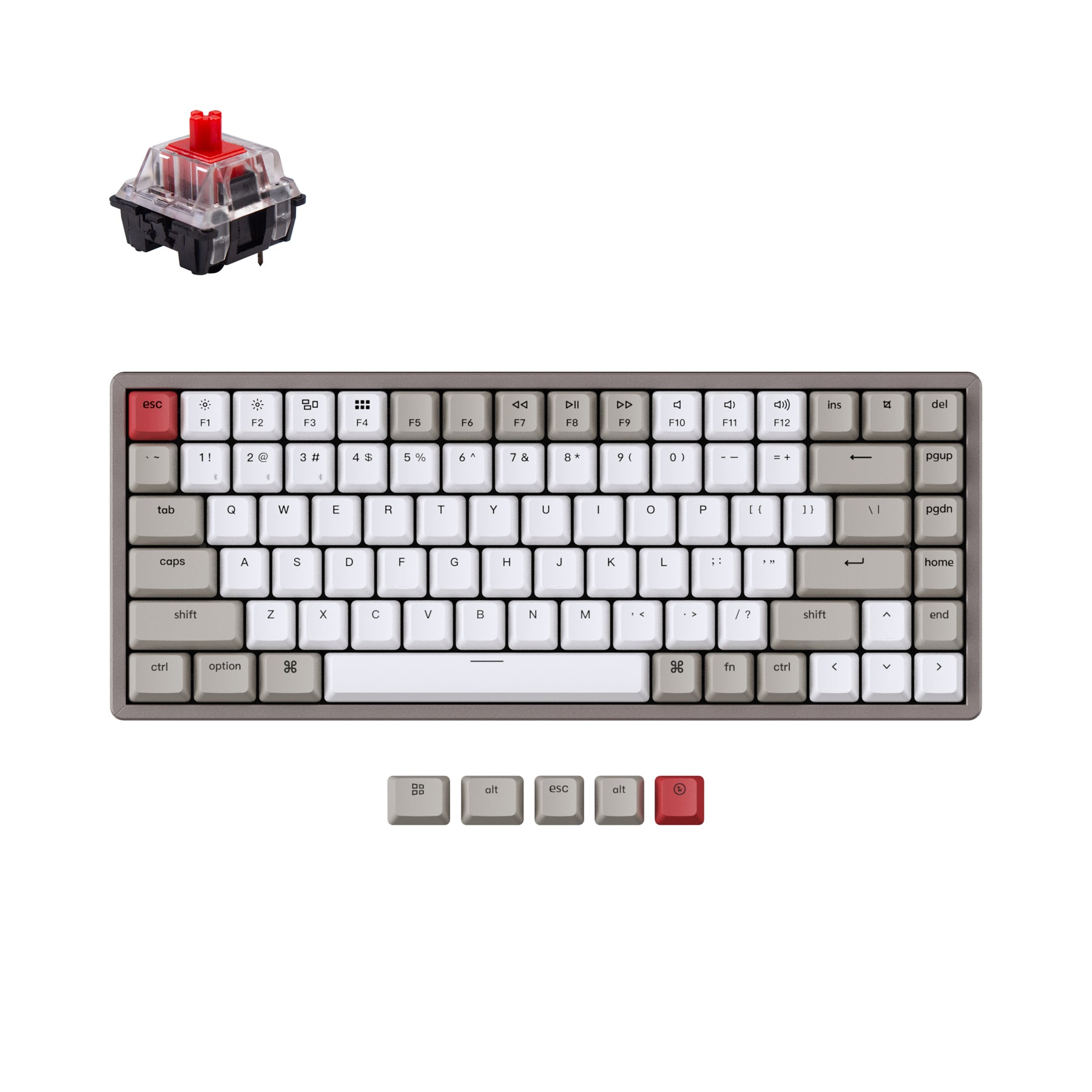 Keychron K2 Non-Backlight Wireless Mechanical Keyboard (US ANSI Layout)