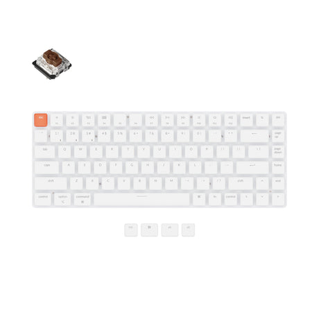 keychron k3 low profile ultra slim wireless mechanical keyboard non backlight mac windows gateron mechanical switch brown