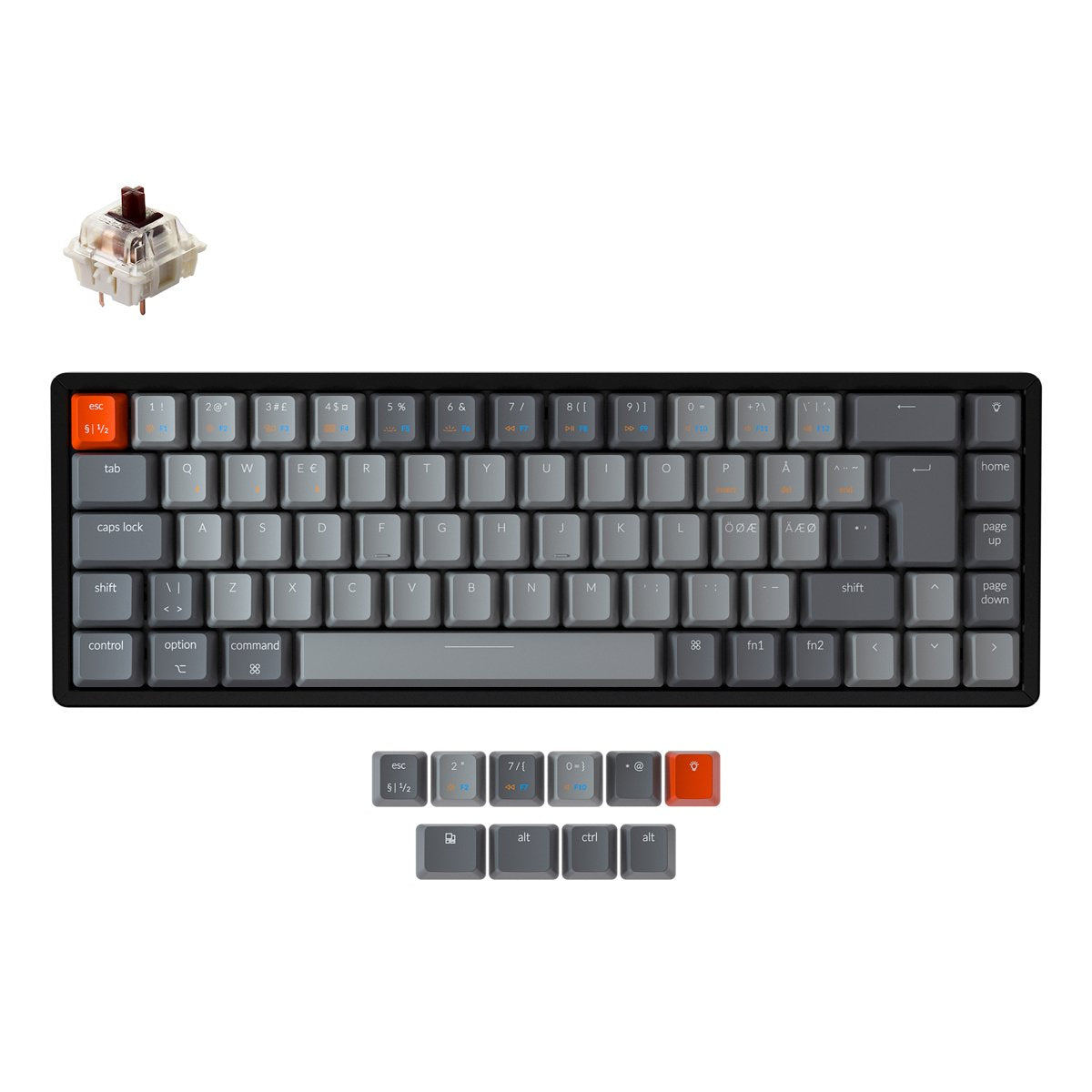 Keychron K6 Wireless Mechanical Keyboard (Nordic ISO Layout)