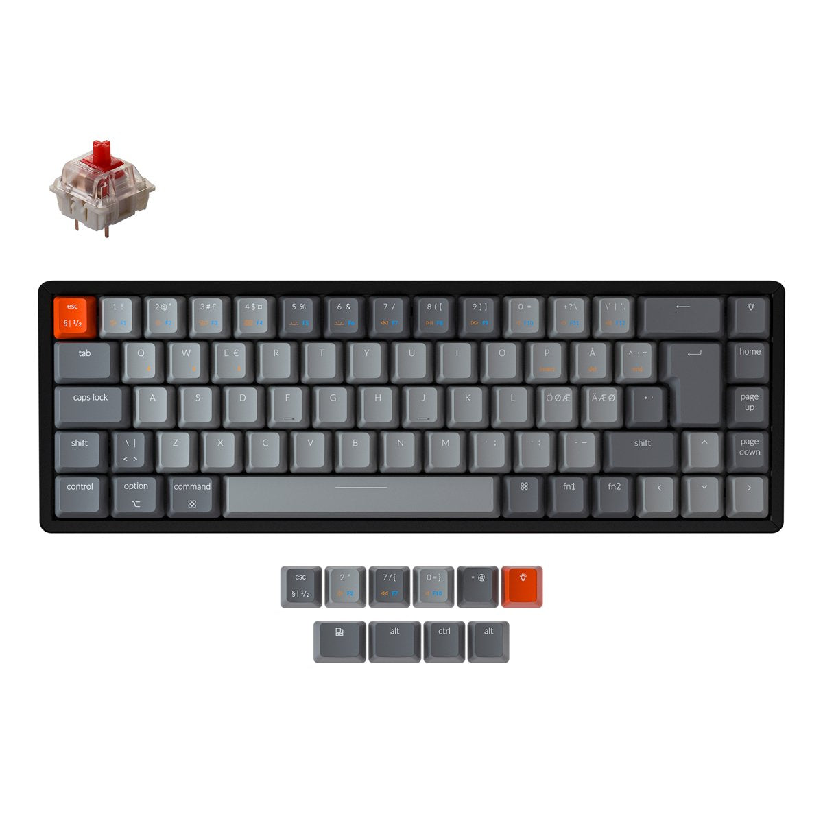 Keychron K6 Wireless Mechanical Keyboard (Nordic ISO Layout)