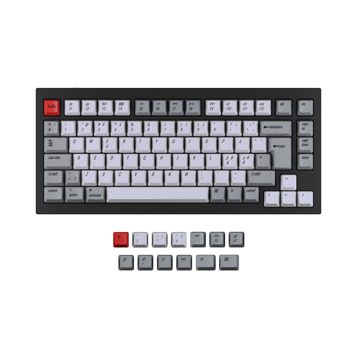 ISO Q1 & K2 OEM Dye-Sub PBT Keycap Set